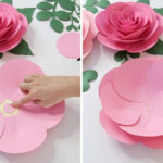 How To Make Big Paper Roses Stepstep (+ Free Template Intended For Free Printable Paper Rose Template
