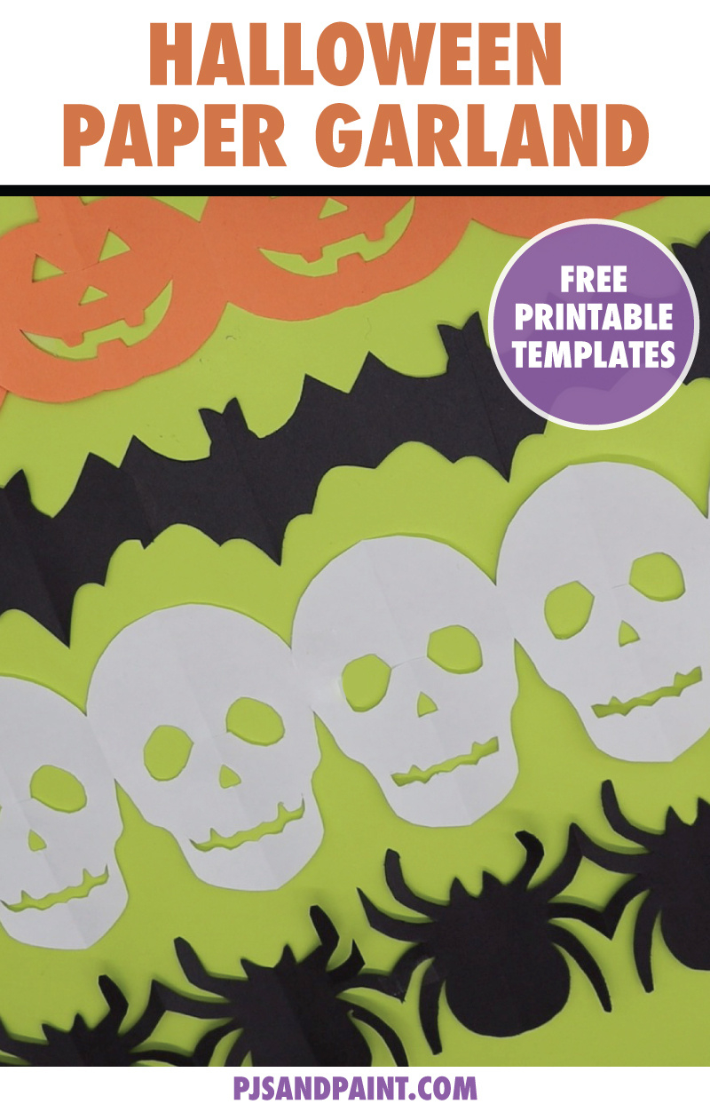 How To Make Halloween Paper Garland (With Free Template) within Printable Paper Garland
