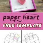 How To Make Paper 3D Heart Frame, Free Template And Tutorial With Regard To Printable Paper Heart