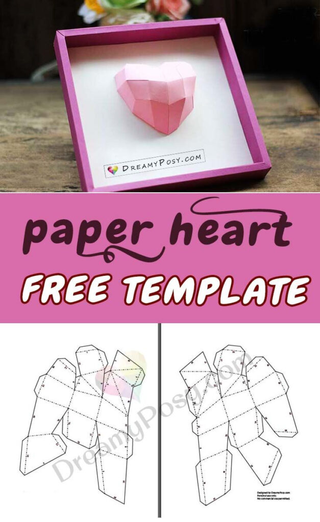 Printable Paper Heart | Grid Paper Printable