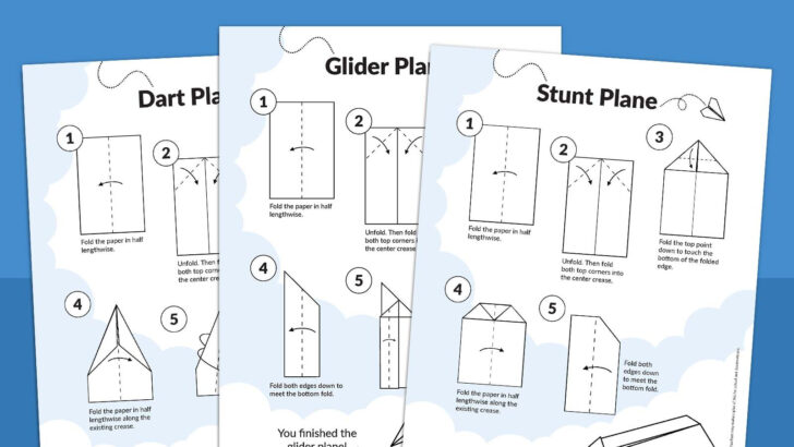 Printable Paper Airplane Pattern