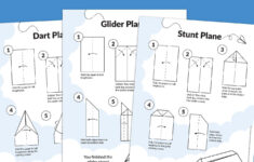How To Make Paper Airplanes (Free Printable) with Printable Paper Airplane Directions