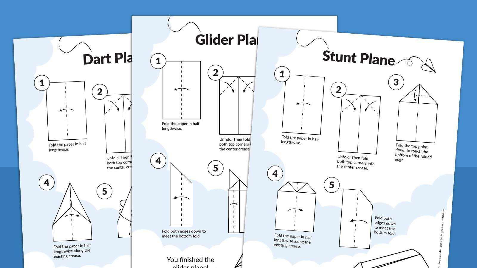 How To Make Paper Airplanes (Free Printable) with Printable Paper Airplane Directions