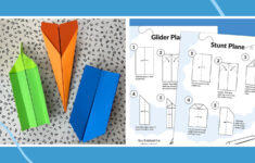 How To Make Paper Airplanes (Free Printable) with Printable Paper Airplane Model