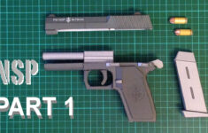 How To Make Realistic Papercraft Gun Nsp Full Build - Part 1 in Printable Paper Gun