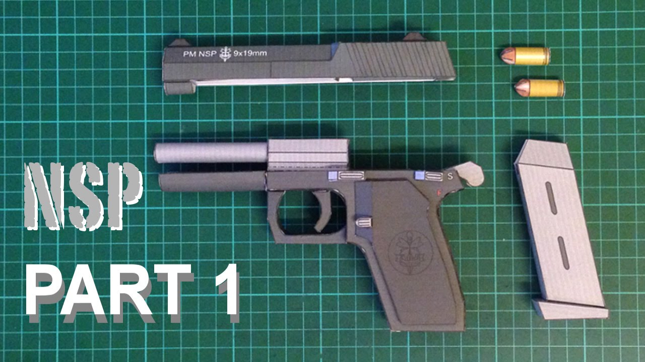 How To Make Realistic Papercraft Gun Nsp Full Build - Part 1 in Printable Paper Gun