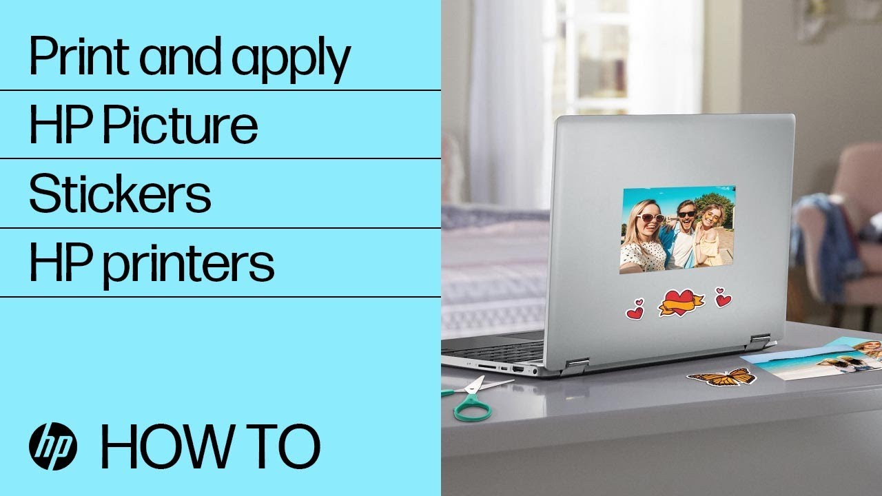 How To Print And Apply Hp Picture Stickers | Hp Printer | Hp Support inside Hp Printable Vinyl Sticker Paper