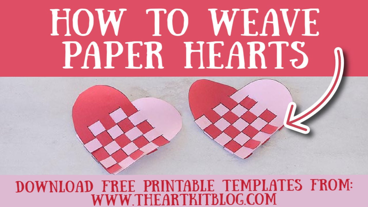 How To Weave A Paper Heart (Free Printable Included!) - The Art Kit with regard to Free Printable Paper Weaving Templates