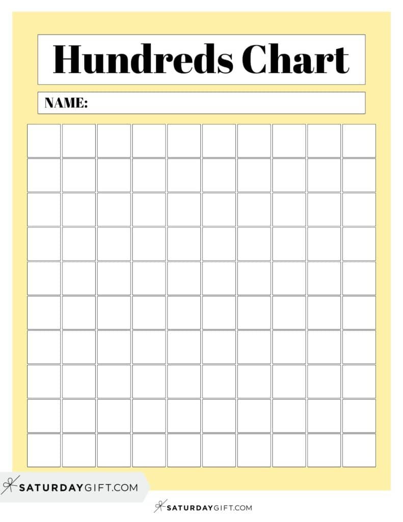 Hundreds Chart Printable - 19 Free Numbers 1 To 100 Worksheets within Free Printable 100 Grid Paper