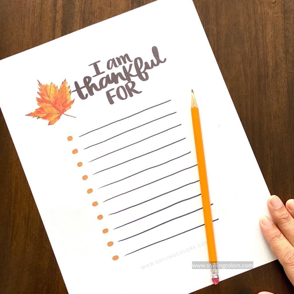 I Am Thankful For Printable: A Free Family Activity for I Am Thankful Printable Paper