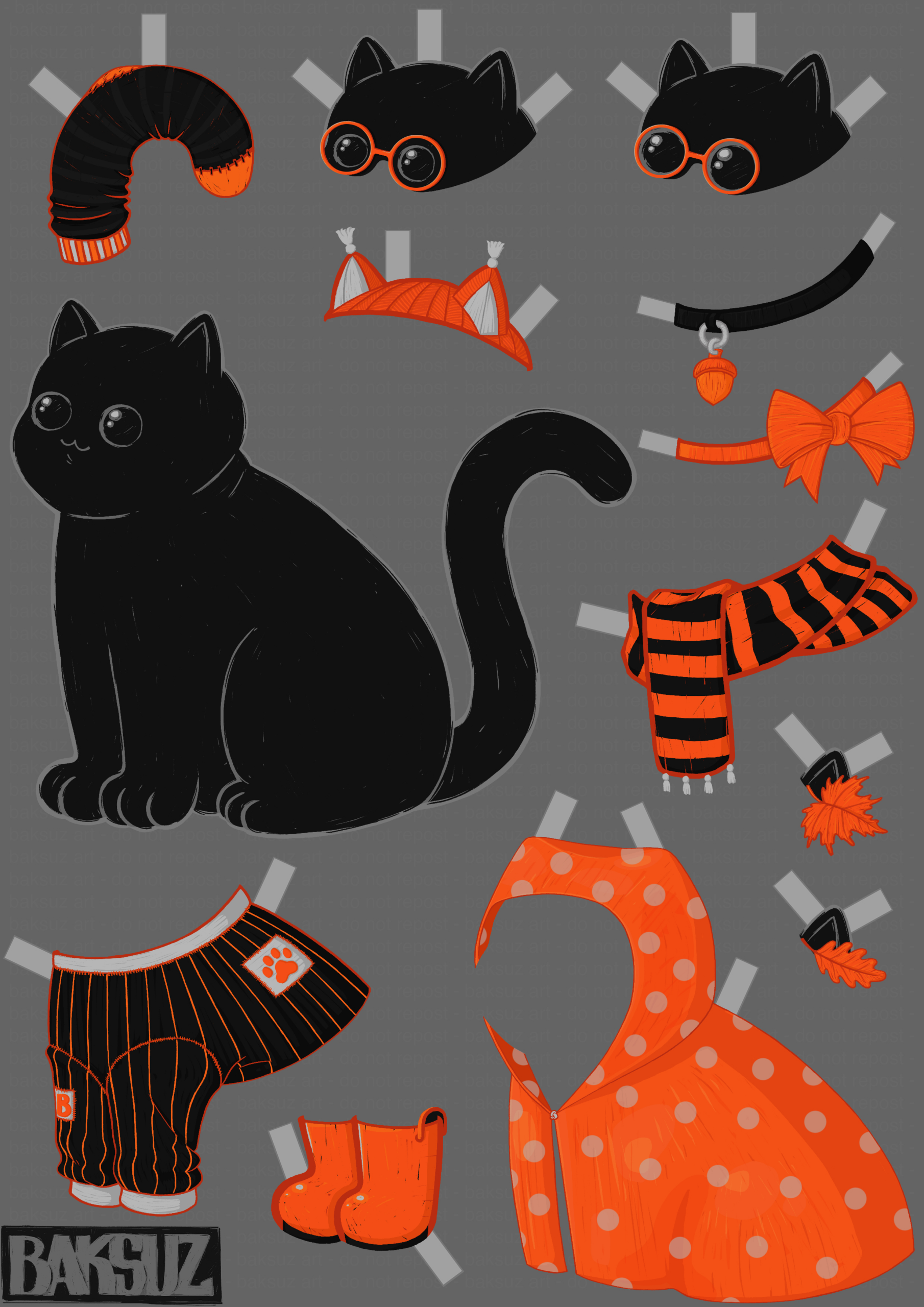 I Made This Little Autumn Themed Set For My Paper Doll Kitty throughout Printable Paper Doll Cat