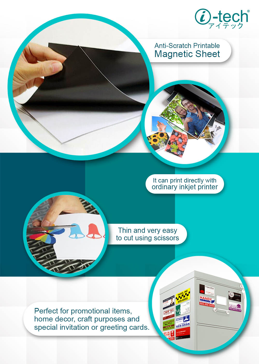 I-Tech Printable Magnetic Sheet - 3D Sublimation Machine Supplier for Magnetic Printable Paper Sheets