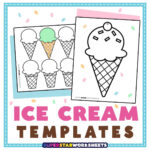 Ice Cream Cone Template   Superstar Worksheets Within Ice Cream Printable Paper