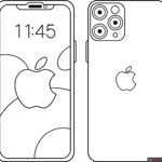 Iphone Coloring Page | Easy Drawing Guides Within Free Printable Paper Iphone Template