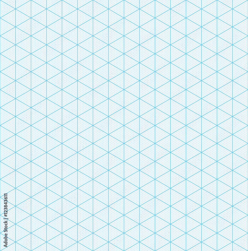 Isometric Graph Paper For 3D Design Stock Vector | Adobe Stock with Printable 3D Graph Paper