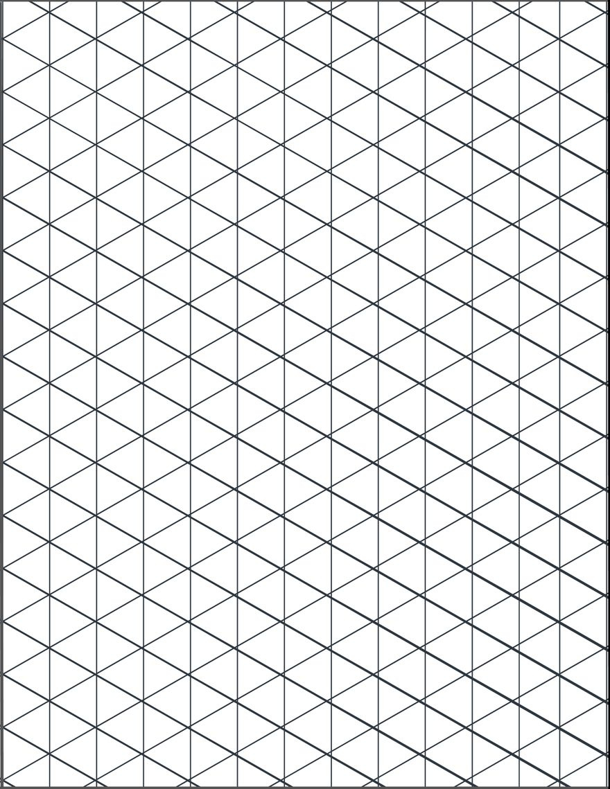 Isometric Graph Paper In Illustrator, Psd, Word, Pages - Download for Isometric Paper Printable