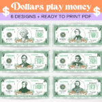 Kids Play Money, Every Day Play Dollars, Printable Kids Play Within Printable Paper Money
