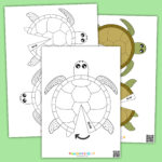 Kostenlose Schildkröten Bastelvorlage Für Kinder Zum Ausdrucken With Regard To Printable Paper Turtle Craft
