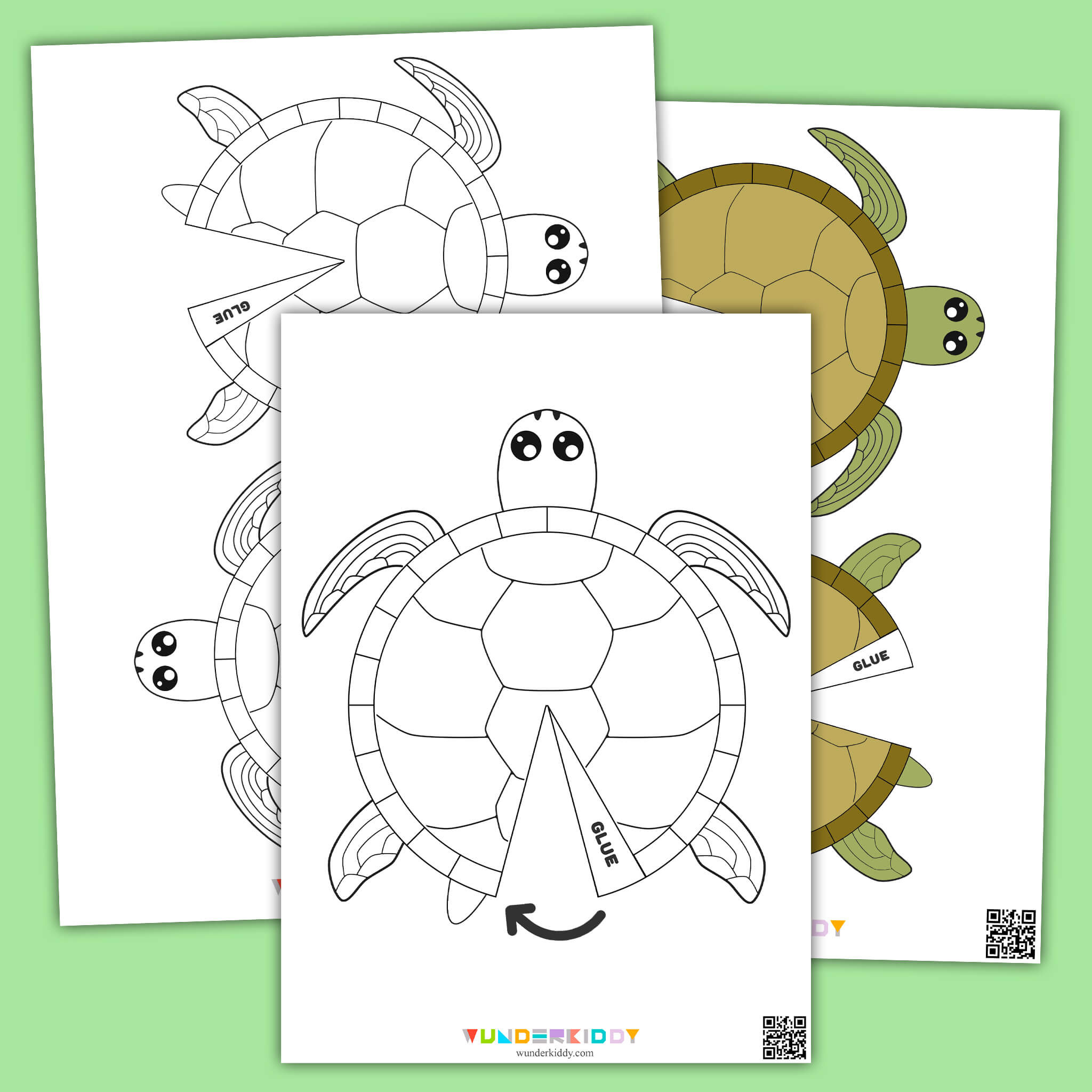 Kostenlose Schildkröten-Bastelvorlage Für Kinder Zum Ausdrucken with regard to Printable Paper Turtle Craft