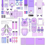 Kuromi💜 Inside Kuromi Paper Doll Printable