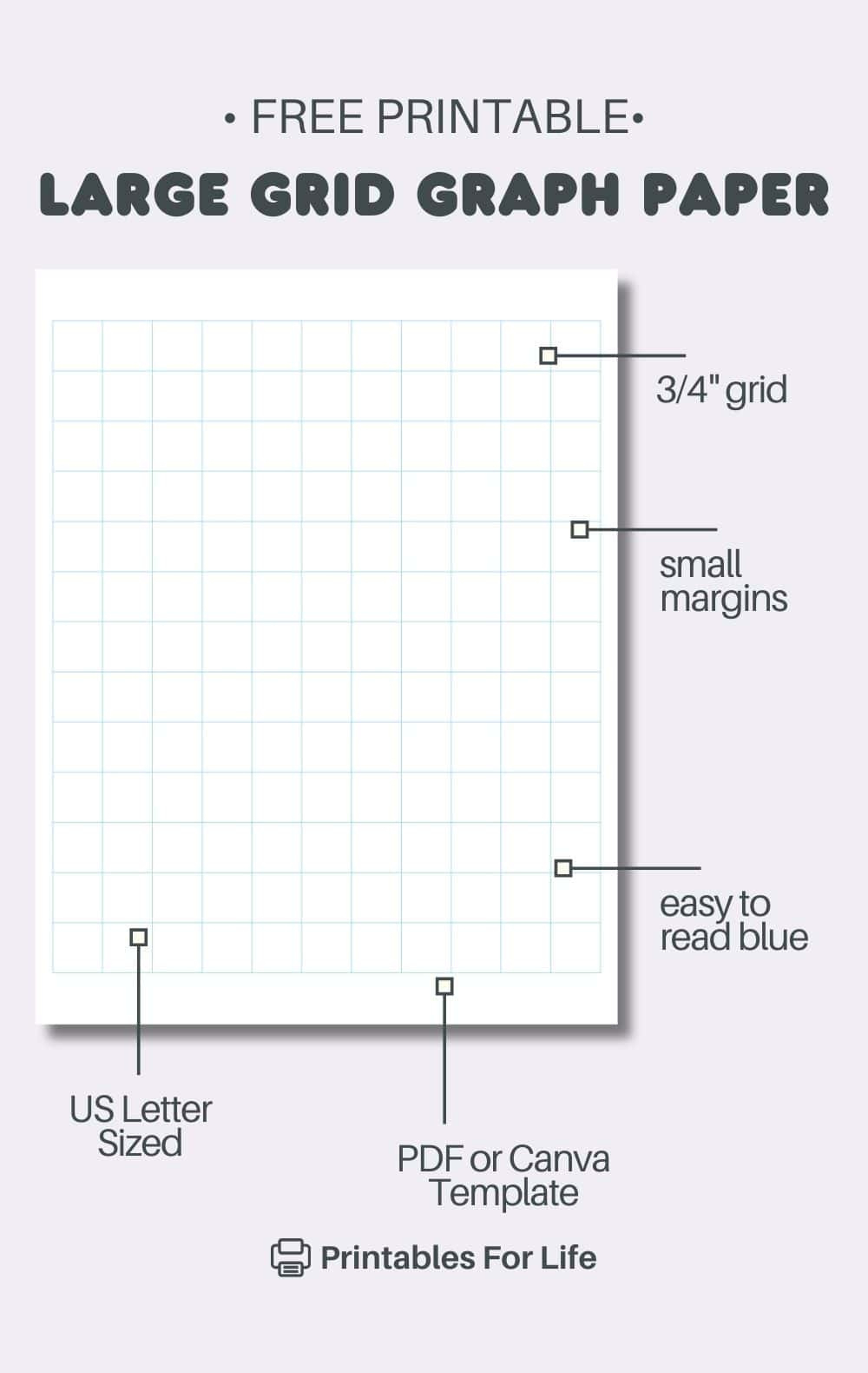 Large Grid Graph Paper | Free Printable in Large Block Graph Paper Printable