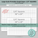 Large Scale Printable Square Graph Paper | 1/4" Square Grid | 2 Regarding 24X36 Graph Paper Printable