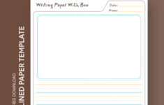 Lined Paper With Picture Box Free Google Docs Templategdoc On in Free Printable Paper with Picture Box