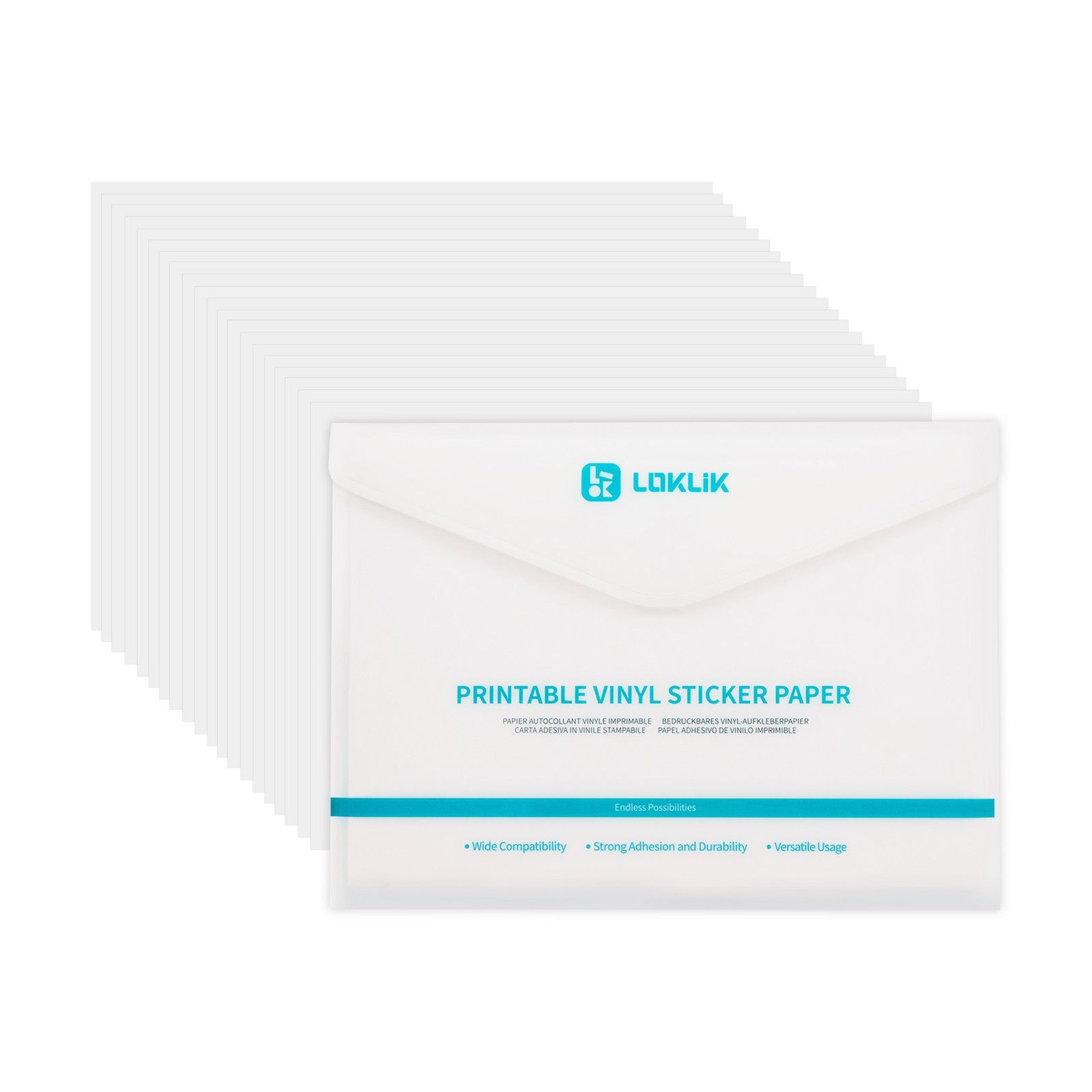 Loklik • Matte Printable Vinyl Sticker Paper A4 20Pcs in Printable Vinyl Sticker Paper