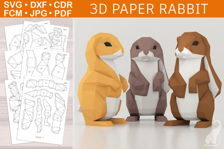 Printable 3d Paper Animals Templates