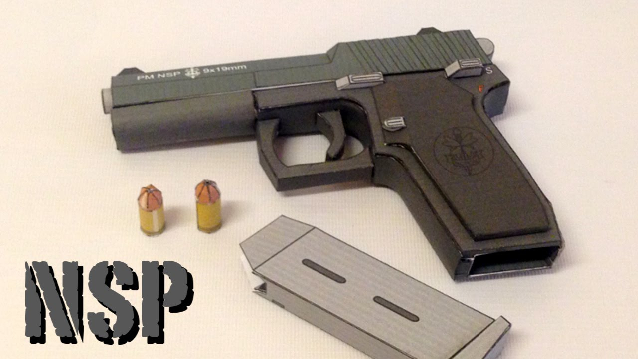 Making Of Pm Nsp Papercraft Gun - Build Review. within Printable Paper Gun