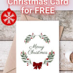 Merry Christmas Simple Free Printable Card Pertaining To Merry Christmas Printable Paper