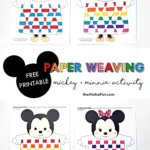 Mickey & Minnie Paper Weaving Kids Activity   The Aloha Hut Intended For Free Printable Paper Weaving Templates