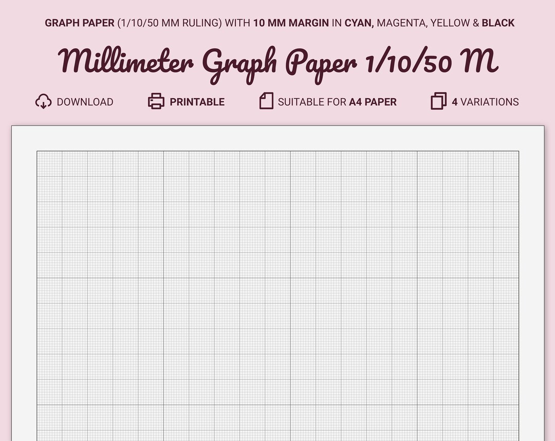 Millimeter Graph Paper Printable, A4, 10 Mm Margin, Guides At 1/10 throughout Hp Graph Paper Printable