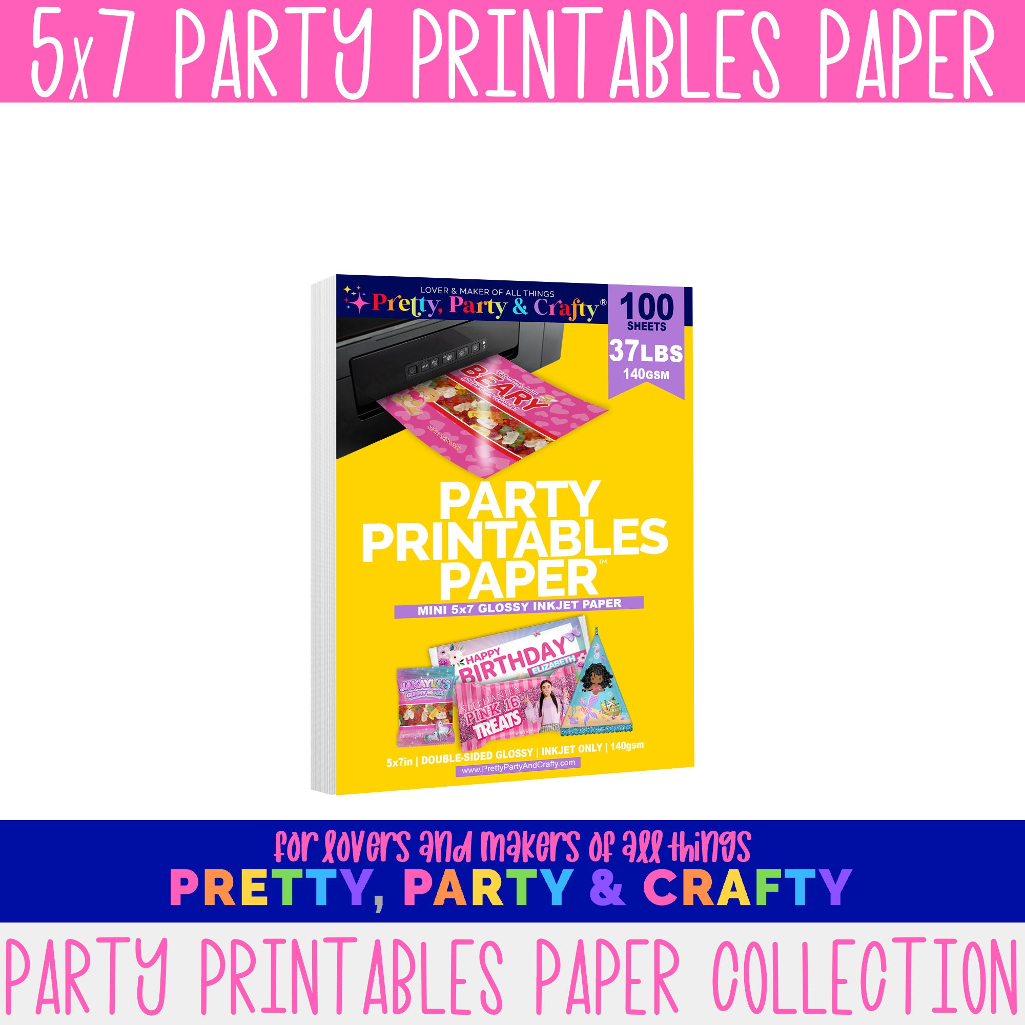 Mini 5X7 Party Printable Paper | Glossy Inkjet Paper For Diy Treat pertaining to 5x7 Printable Paper