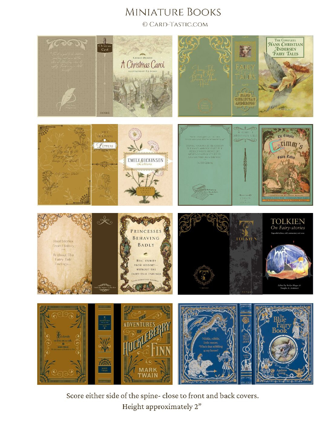 Miniature Book -📚 Printables – Card-Tastic for Printable Paper Books