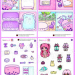 Miniature Pink Boba Squishy Book Diy/Quiet Book/Playbook Throughout Printable Paper Squishy Book