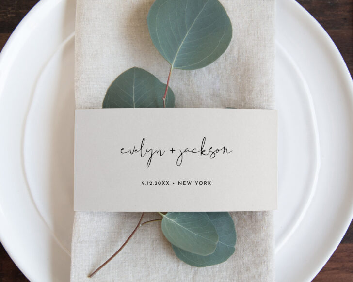 Printable Paper Napkin Ring Template