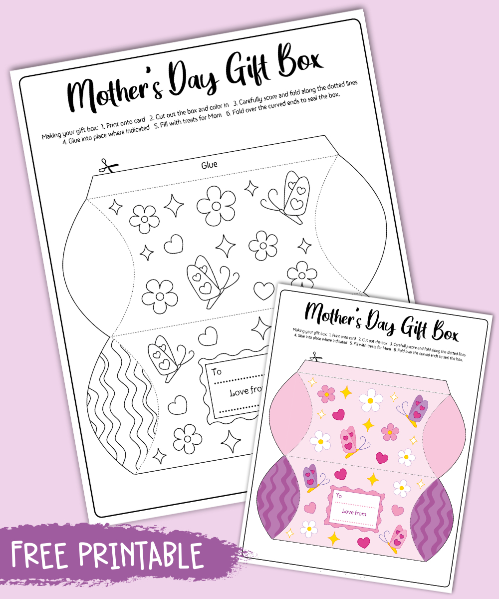 Mother&amp;#039;S Day Gift Box {Free Printable} - Kara Creates within Mother&amp;amp;#039;s Day Printable Paper