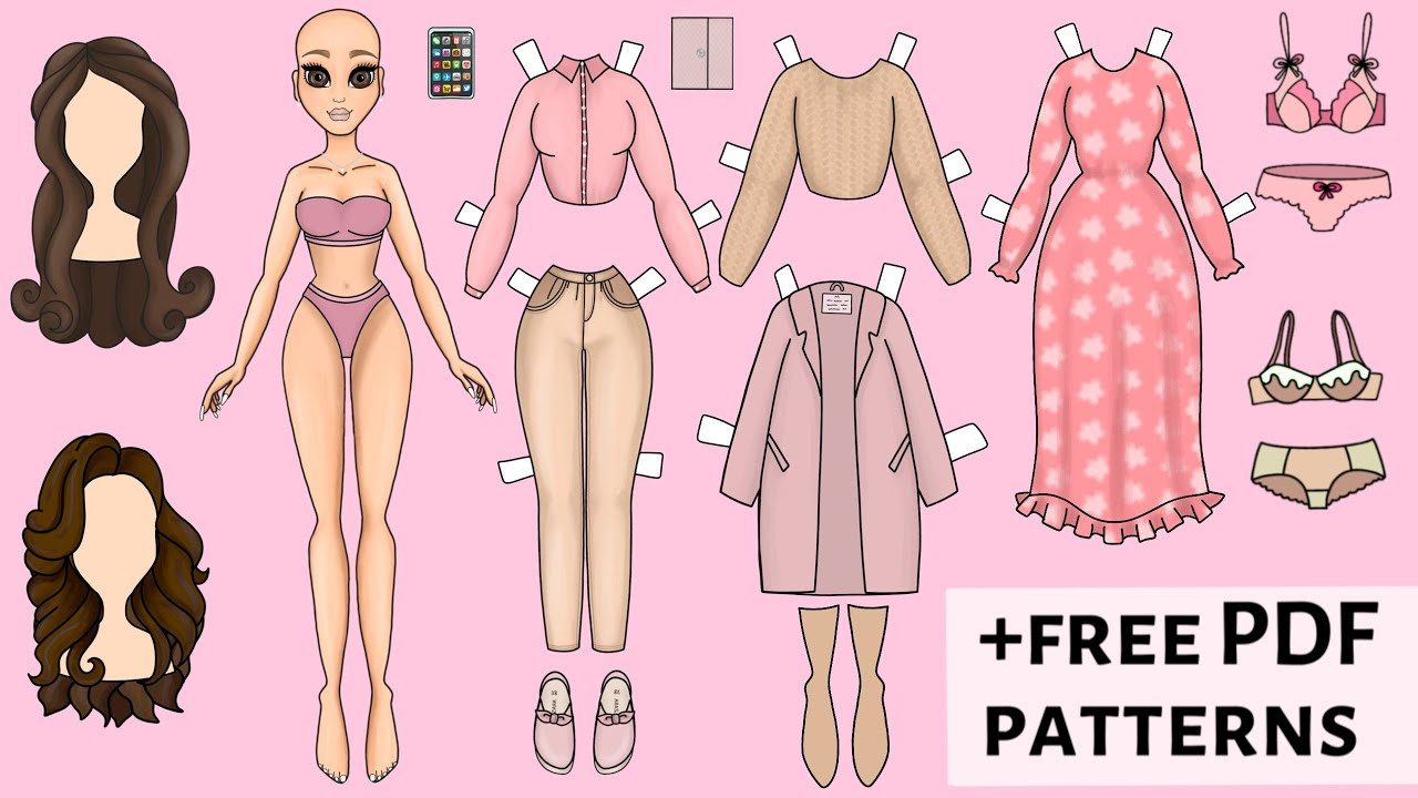 New Paper Doll Dress Up With Wardrobe Diy &amp;amp; Free Printable for Printable Paper Doll And Clothes