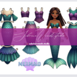 Ocean Fantasy With Mermaid Paper Dolls   Sabrina Woods With Regard To Mermaid Printable Paper