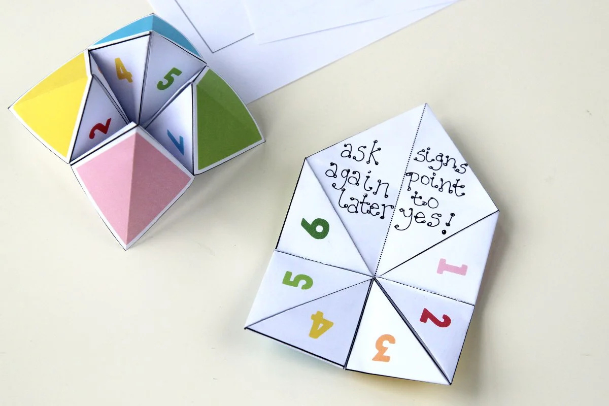 Origami Fortune Teller - Free Printable — Gathering Beauty regarding Free Printable Paper Folding Activities