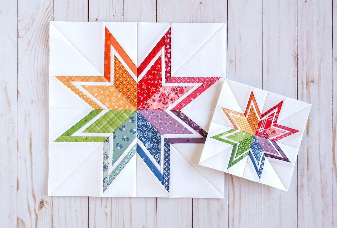 Outline Star Foundation Paper Piecing Pattern, Fpp, Pdf-Download inside Printable Paper Piecing Patterns