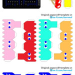 Pac Man Papercraft   Papertoybornauf In Pacman Printable Paper