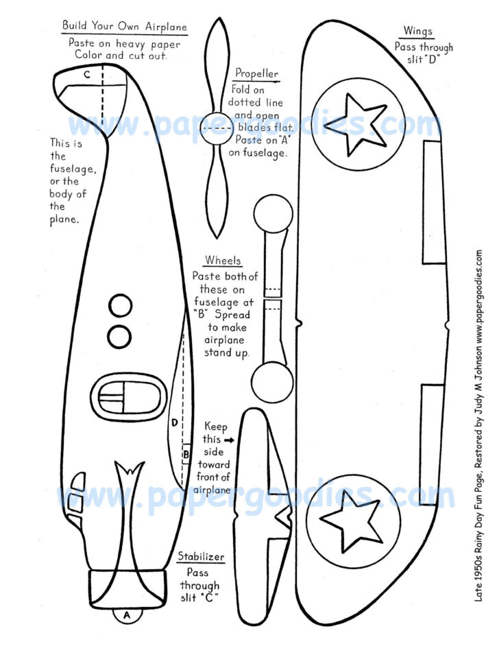Printable Paper Airplane