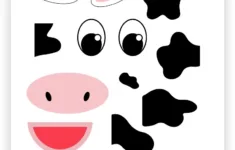 Paper Bag Cow Puppet Craft - With Free Printable Template in Printable Paper Bag Puppets Free