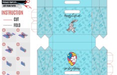 Paper Bag Template For Print Easter Holiday Vector Image in Printable Paper Bag Template