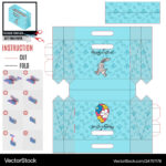 Paper Bag Template For Print Easter Holiday Vector Image Within Printable Paper Bag