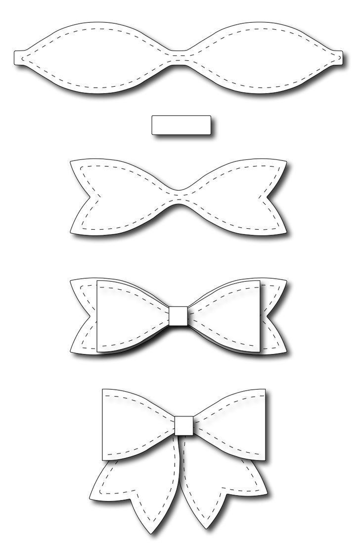 Paper Bow Template, Paper Bows, Bows Bows, Ribbon Bows, Bow for Printable Paper Bow