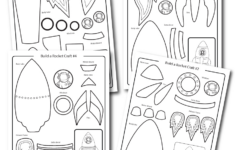 Paper Build A Rocket Craft For Kids | Free Pdf Template with Printable Paper Rocket Template