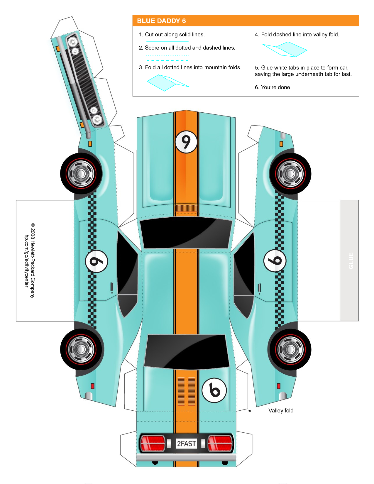 Paper Cars - 12 Free Pdf Printables | Printablee intended for Printable Paper Car Template